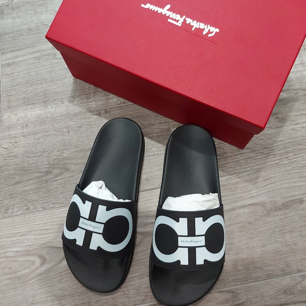Authentic Salvatore Ferragamo Pool Slides Sandals